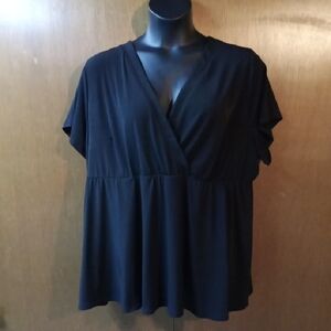 Torrid Black V-Neck Blouse